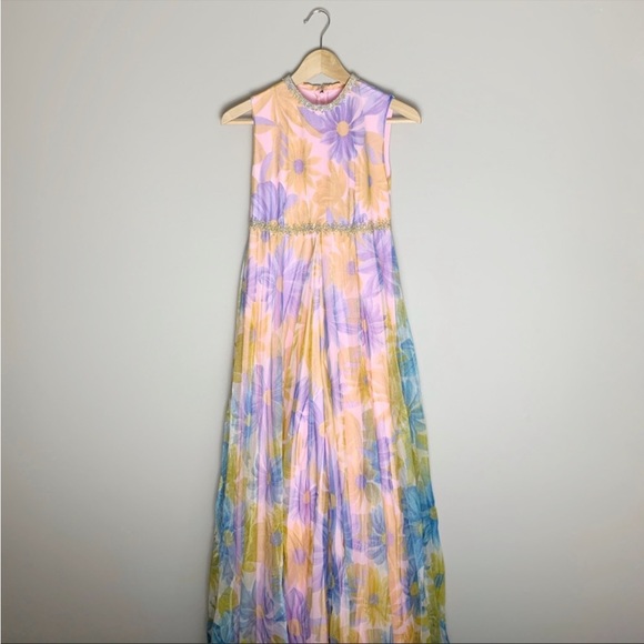 1960s, vintage palazzo jumpsuit. Hippie chic - Picture 2 of 6